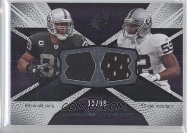 2008 SPx - Winning Combos - Numbered to 99 #WC75 - Ronald Curry, Kirk Morrison /99