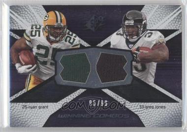 2008 SPx - Winning Combos - Numbered to 99 #WC79 - Ryan Grant, Greg Jones /99