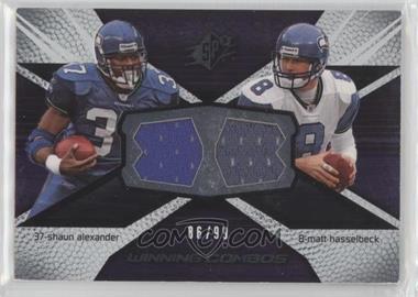 2008 SPx - Winning Combos - Numbered to 99 #WC80 - Shaun Alexander, Matt Hasselbeck /99