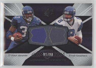 2008 SPx - Winning Combos - Numbered to 99 #WC80 - Shaun Alexander, Matt Hasselbeck /99