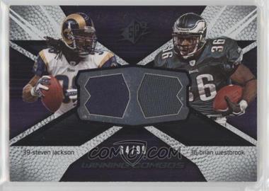 2008 SPx - Winning Combos - Numbered to 99 #WC83 - Steven Jackson, Brian Westbrook /99
