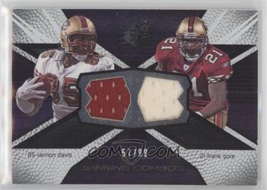 2008 SPx - Winning Combos - Numbered to 99 #WC93 - Vernon Davis, Frank Gore /99