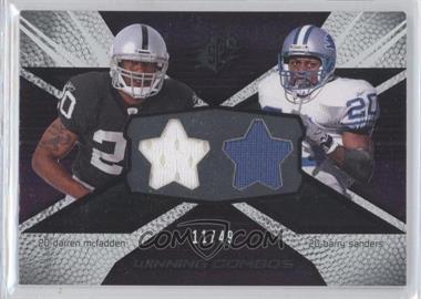 2008 SPx - Winning Combos - Stars #WC21 - Barry Sanders, Darren McFadden /49