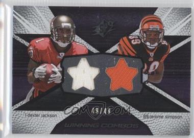 2008 SPx - Winning Combos - Stars #WC53 - Jerome Simpson, Dexter Jackson /49