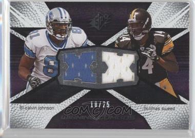 2008 SPx - Winning Combos - XX Numbered to 25 #WC13 - Calvin Johnson, Limas Sweed /25