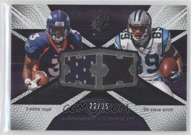 2008 SPx - Winning Combos - XX Numbered to 25 #WC29 - Eddie Royal, Steve Smith /25