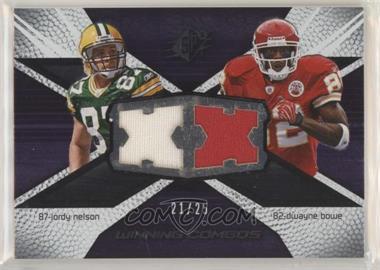 2008 SPx - Winning Combos - XX Numbered to 25 #WC48 - Jordy Nelson, Dwayne Bowe /25