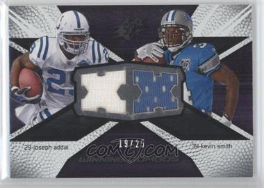 2008 SPx - Winning Combos - XX Numbered to 25 #WC49 - Joseph Addai, Kevin Smith /25