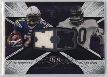 2008 SPx - Winning Combos - XX Numbered to 25 #WC56 - LaDainian Tomlinson, Gale Sayers /25