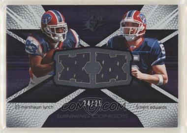 2008 SPx - Winning Combos - XX Numbered to 25 #WC63 - Marshawn Lynch, Trent Edwards /25