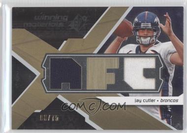 2008 SPx - Winning Materials - Dual Jersey Conference Letters #WM-CU - Jay Cutler /75