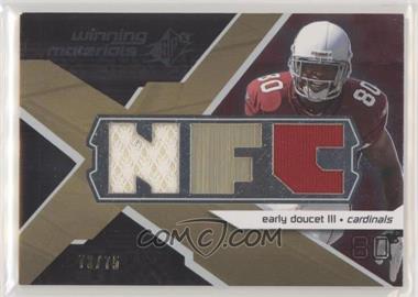 2008 SPx - Winning Materials - Dual Jersey Conference Letters #WM-ED - Early Doucet /75