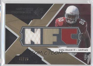 2008 SPx - Winning Materials - Dual Jersey Conference Letters #WM-ED - Early Doucet /75