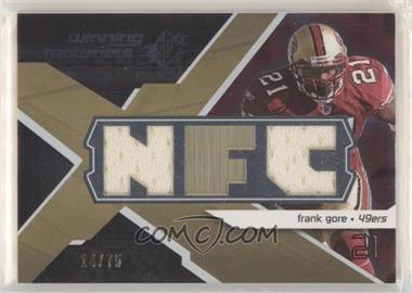 2008 SPx - Winning Materials - Dual Jersey Conference Letters #WM-FG - Frank Gore /75