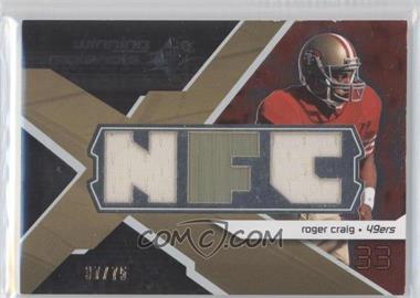 2008 SPx - Winning Materials - Dual Jersey Conference Letters #WM-RC - Roger Craig /75