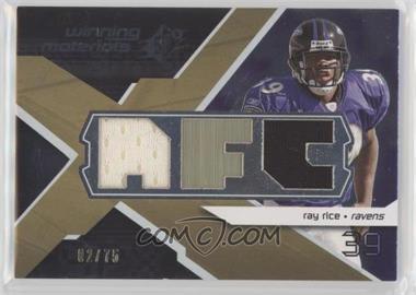 2008 SPx - Winning Materials - Dual Jersey Conference Letters #WM-RR - Ray Rice /75
