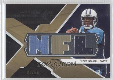 2008 SPx - Winning Materials - Dual Jersey NFL Letters #WM-VY - Vince Young /50