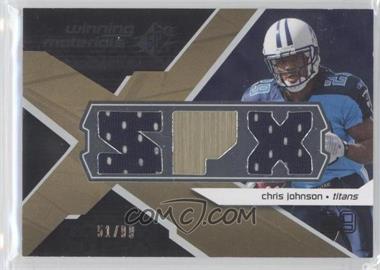 2008 SPx - Winning Materials - Dual Jersey SPX Letters #WM-CO - Chris Johnson /99