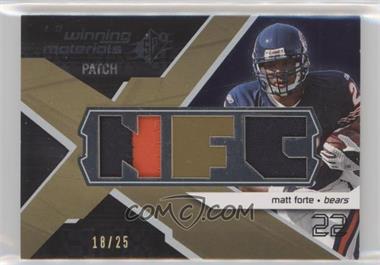 2008 SPx - Winning Materials - Dual Patch Conference Letters #WM-FO - Matt Forte /25