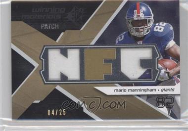 2008 SPx - Winning Materials - Dual Patch Conference Letters #WM-MM - Mario Manningham /25