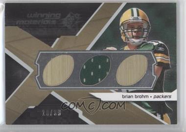 2008 SPx - Winning Materials - Single Jersey Football #WM-BB - Brian Brohm /39