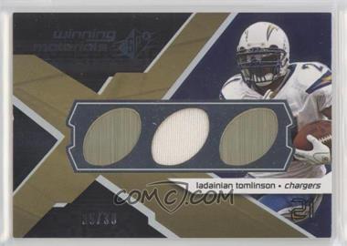 2008 SPx - Winning Materials - Single Jersey Football #WM-LT - LaDainian Tomlinson /39