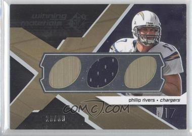 2008 SPx - Winning Materials - Single Jersey Football #WM-PR - Philip Rivers /39