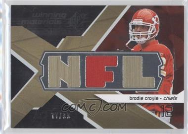 2008 SPx - Winning Materials - Single Jersey NFL Letters #WM-BC - Brodie Croyle /99