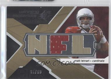 2008 SPx - Winning Materials - Single Jersey NFL Letters #WM-LE - Matt Leinart /99