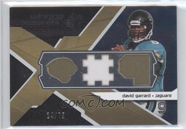 2008 SPx - Winning Materials - Single Jersey Player Jersey Numbers #WM-DG - David Garrard /75