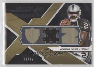 2008 SPx - Winning Materials - Single Jersey Player Jersey Numbers #WM-JR - JaMarcus Russell /75