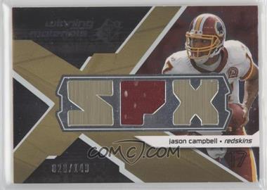 2008 SPx - Winning Materials - Single Jersey SPX Letters #WM-CA - Jason Campbell /149