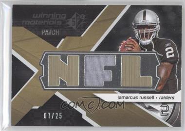 2008 SPx - Winning Materials - Single Patch NFL Letters #WM-JR - JaMarcus Russell /25