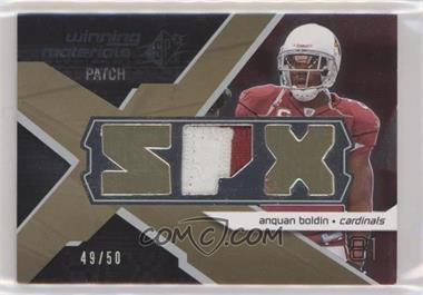 2008 SPx - Winning Materials - Single Patch SPX Letters #WM-AB - Anquan Boldin /50
