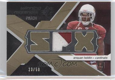 2008 SPx - Winning Materials - Single Patch SPX Letters #WM-AB - Anquan Boldin /50