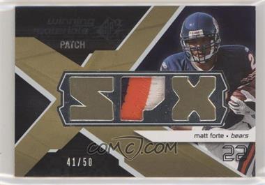 2008 SPx - Winning Materials - Single Patch SPX Letters #WM-FO - Matt Forte /50