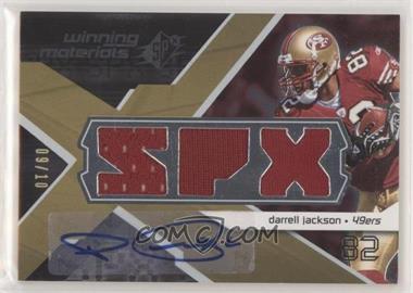 2008 SPx - Winning Materials - Triple Jersey SPX Letters Autograph #WM-DR - Darrell Jackson /10