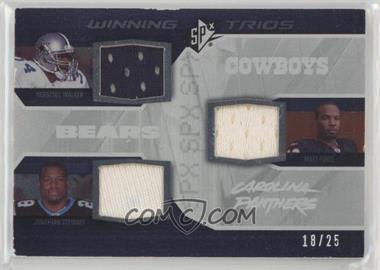 2008 SPx - Winning Trios - Numbered to 25 #WT15 - Herschel Walker, Jonathan Stewart, Matt Forte /25