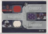 Jamaal Charles, LaDainian Tomlinson, Adrian Peterson #/49