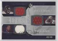 Jerious Norwood, Steve Slaton, Frank Gore #/49