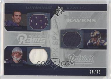 2008 SPx - Winning Trios - Numbered to 49 #WT20 - Joe Flacco, Kevin O'Connell, Marc Bulger /49