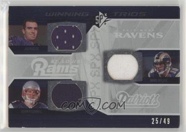 2008 SPx - Winning Trios - Numbered to 49 #WT20 - Joe Flacco, Kevin O'Connell, Marc Bulger /49