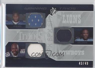 2008 SPx - Winning Trios - Numbered to 49 #WT26 - Kevin Smith, Felix Jones, Chris Johnson /49