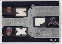 Joe Flacco, Kevin O'Connell, Marc Bulger #/99