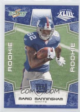 2008 Score - [Base] - Factory Set Blue #395 - Rookie - Mario Manningham