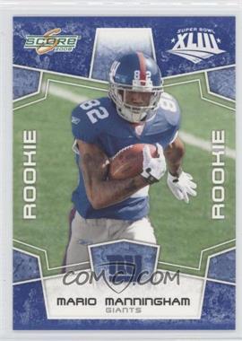 2008 Score - [Base] - Factory Set Blue #395 - Rookie - Mario Manningham