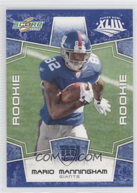 2008 Score - [Base] - Factory Set Blue #395 - Rookie - Mario Manningham