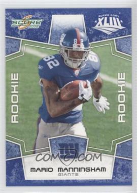 2008 Score - [Base] - Factory Set Blue #395 - Rookie - Mario Manningham