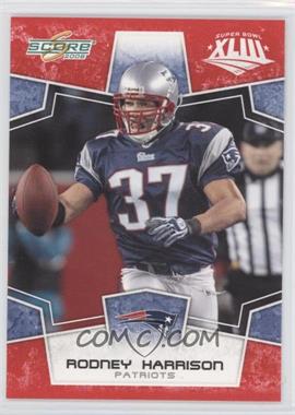 2008 Score - [Base] - Factory Set Red #190 - Rodney Harrison