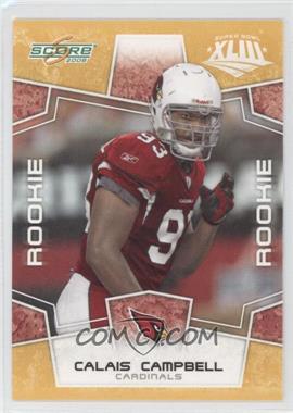 2008 Score - [Base] - Factory Set Yellow #370 - Rookie - Calais Campbell